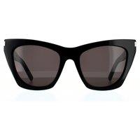 Saint Laurent Women's Cat Eye Black Grey SL 214 KATE Sunglasses