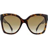 Gucci Women's Cat Eye Havana Brown Gradient Sunglasses