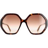 Chloe Women's Round Dark Havana & Brown Crystal Brown Gradient CH0008S Esther