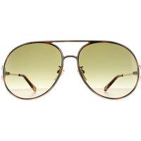 Chloe Women's Aviator Gold Havana Green Gradient CH0145S Sunglasses