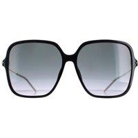 Gucci Women's Square Shiny Black & Gold Grey Gradient GG1267S