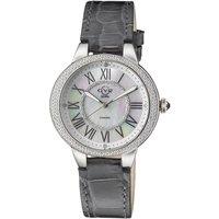 Astor II Silver Dial Gray leather band Swiss Quartz Watch
