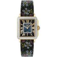 GV2 Women's Padova Floral, Swiss Quartz Watch, MOP Black Dial, Genuine Hand Made Italian Leather, & Sapphire Crystal