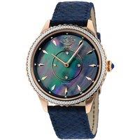 Siena Blue MOP Dial Blue Leather Strap Swiss Quartz Watch