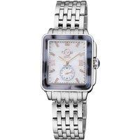 GV2 Women's Bari Diamond Set Luxury Watch with Swiss Quartz Movement Stainless Steel Bracelet, 30 MM, Sapphire Crystal in Silver