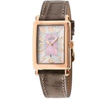 Ave of Americas Mini Rose Stainless Steel Case, Pink MOP Dial ..Genuine Tan Leather Strap. Swiss Quartz Watch