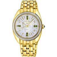 Palermo Diamond , 316L Stainless Steel IPYG Case, MOP White Dial, 316L Stainless Steel IPYG Bracelet Swiss Quartz Watch