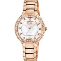 Lugano Swiss Diamond , White MOP Dial, 316L Stainless Steel IPRG Case,316L Stainless Steel IPRG Bracelet . Swiss Quartz Watch