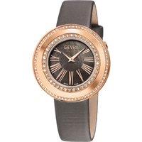 Gevril Women's Gandria Swiss Diamond, 316L SS/IPRG Case, Bronze Grey MOP Dial, Genuine Italian Made Leather Strap Swiss Quartz Watch