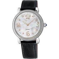 GV2 Women's Ravenna 12610 Black Leather Swiss Quartz Watch