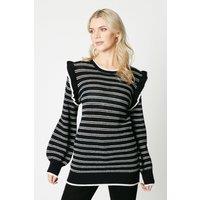 Stripe Frill Sleeve Tunic