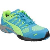 Puma Safety Women's 'Celerity Knit' Safety Trainers in Blue | Size: 8