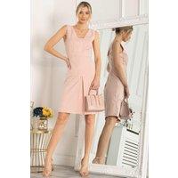 Jolie Moi Women's Cressida Shift Dress in Pink | Size: 16