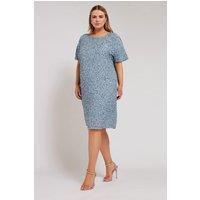 Yours Women's Cape Dress in Light Blue | Size: 30-32