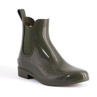 Aus Wooli Australia Women's Rainboots With Sheepskin Insole Included in Olive | Size: 8