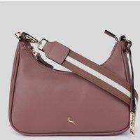 Ashwood Leather Women's 'Bella Toscana' Real Leather Crossbody Bag with Webbing Strap in Rose