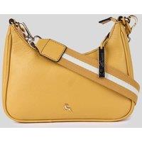 'Bella Toscana' Real Leather Crossbody Bag with Webbing Strap