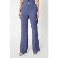 Coast Womens Dress Pants Pewter Crepe Regular Fit Wide-Leg Trousers