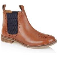 Silver Street London Women's Zoey Leather Chelsea Boots in Tan | Size: 8