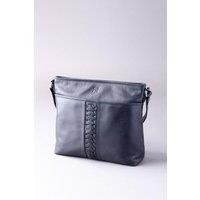 Lakeland Leather Women's 'Farlam' Leather Cross Body Bag in Navy