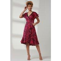 Julissa Satin Flare Hem Dress