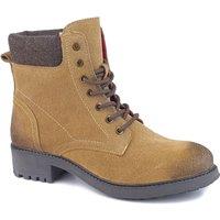 Frank James Women's Warwick Suede Leather Lace Up Boots in Camel | Size: 5