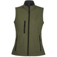SOL'S Women's Rallye Soft Shell Bodywarmer Jacket in Dark Green | Size: Large