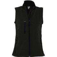SOL'S Women's Rallye Soft Shell Bodywarmer Jacket in Black | Size: Small