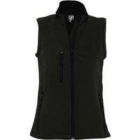 SOL'S Women's Rallye Soft Shell Bodywarmer Jacket in Black | Size: XL