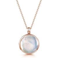 LOVELOX Lockets Women's Mother Of Pearl Round Locket in Rose Gold