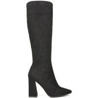 'Gia' Square Toe Block High Heel Knee High Boots