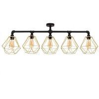 ValueLights Luiggi Black Ceiling Bar Light