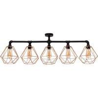 ValueLights Luiggi Black Ceiling Bar Light