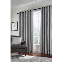 Helena Springfield 'Roma' Woven Lined Curtains in Silver | Size: 167 cm width x 137 cm drop