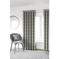 Helena Springfield 'Harper' Woven Lined Curtains in Silver | Size: 167 cm width x 183 cm drop