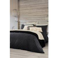 Nalu Nicole Scherzinger 'Kalama' Cotton Jacquard Duvet Cover in Black | Size: Double