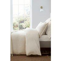Murmur 'Seren' Cotton Sateen Duvet Cover in Ivory | Size: Double