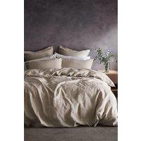 Lazy Linen 'Pure Washed Linen' Duvet Cover in Beige | Size: Single