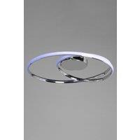 BHS Lighting Renzo Flush Colour Changing Ceiling Light in Silver