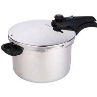 Prestige Smart Plus Induction Pressure Cooker Stainless Steel 4L, Cooks 70% Faster in Silver