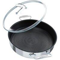 Circulon SteelShield C-Series Saute Pan with Lid Stainless Steel Cookware - 30cm in Silver