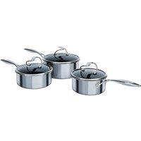 Circulon SteelShield C-Series Saucepan Set Non Stick Stainless Steel - Pack of 3 in Silver
