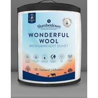 Slumberdown Wonderful Wool Mediumweight Duvet in White | Size: Double
