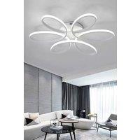 74W Modern Acrylic Petal LED Semi Ceiling Light-58cm