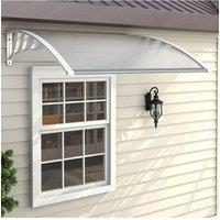 1.2m W x 0.8m D Window Door Canopy Awning with Brackets