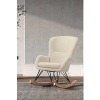 Modern Faux Wool Rocking Chair