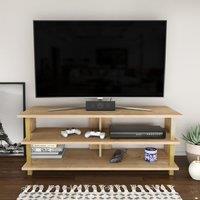 Decorotika Pueblo TV Unit for TV's up to 55 inches in Light Oak