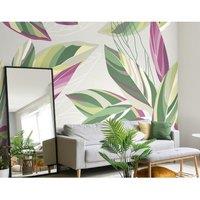 Botanical Calathea Leaves Wall Mural