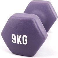 Myga Hexagonal Dumbbell - 9kg Pair in Purple