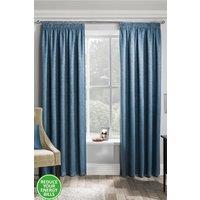 Enhanced Living Plain Thermal Room Darkening Energy Saving Tape Top Curtains For Living Rooms & Bedrooms in Teal | Size: 229 cm width x 183 cm drop